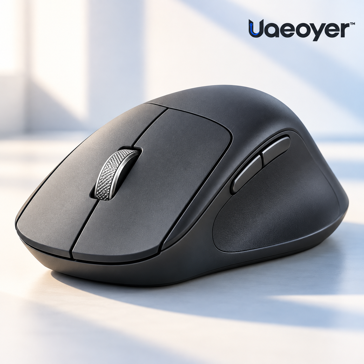 Uaeoyer™ Ergonomic Wireless Mouse in Graphite Black