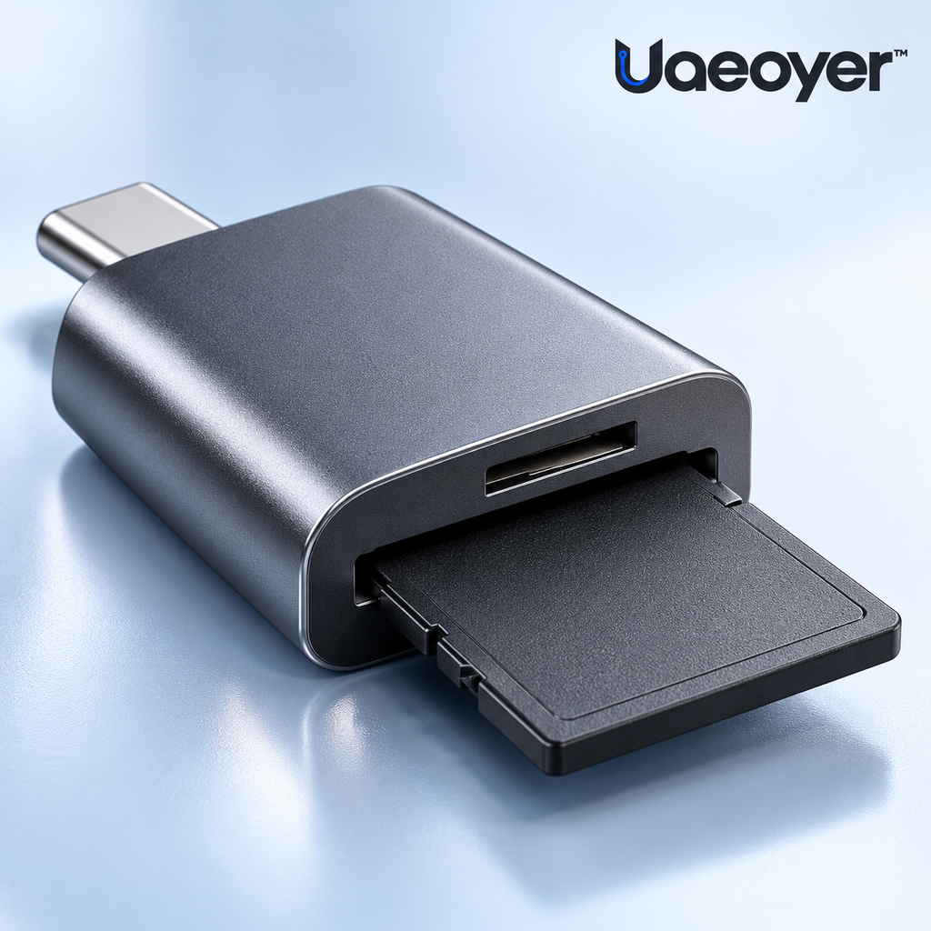Uaeoyer™ Aluminum USB-C SD & microSD Card Reader