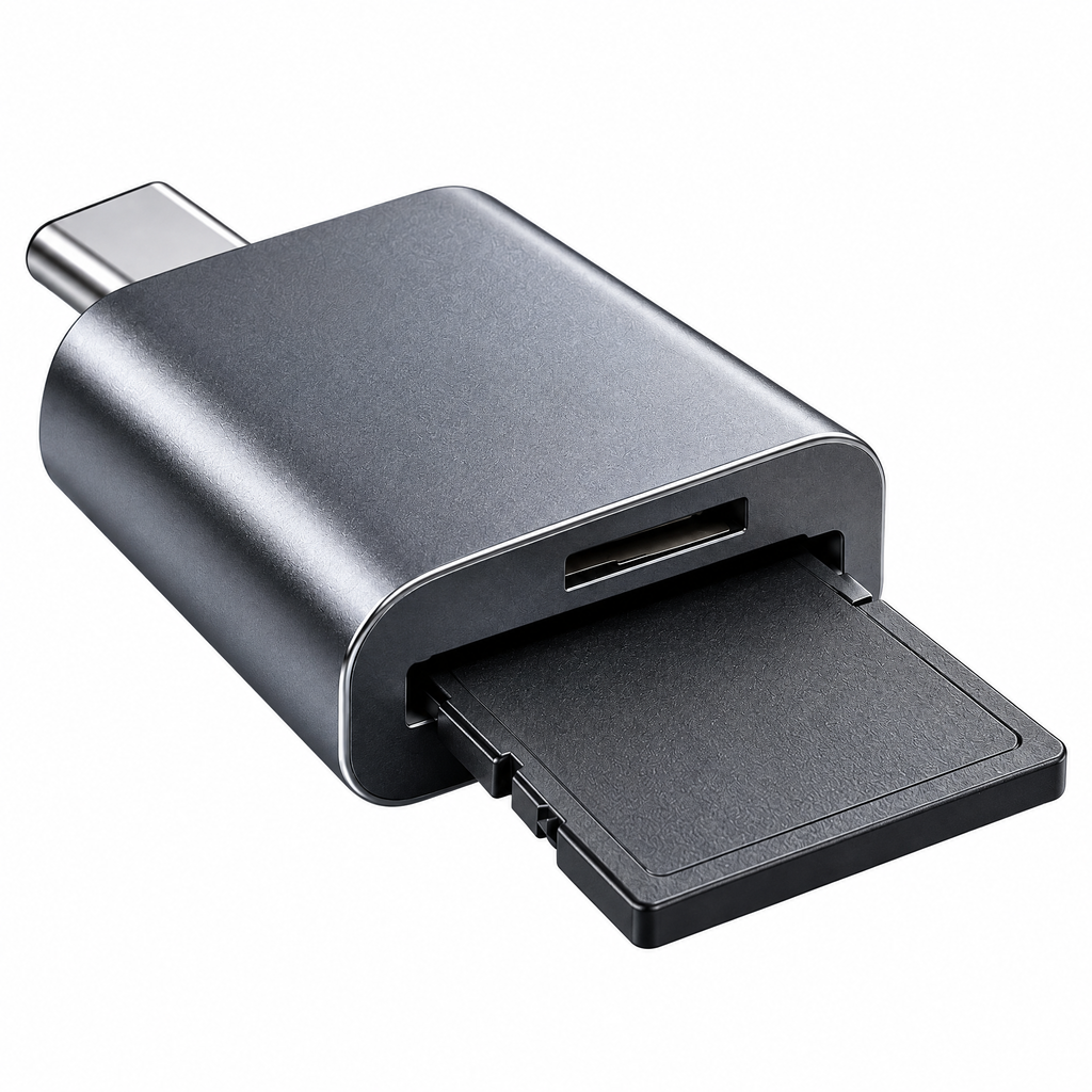 Uaeoyer™ Aluminum USB-C SD & microSD Card Reader