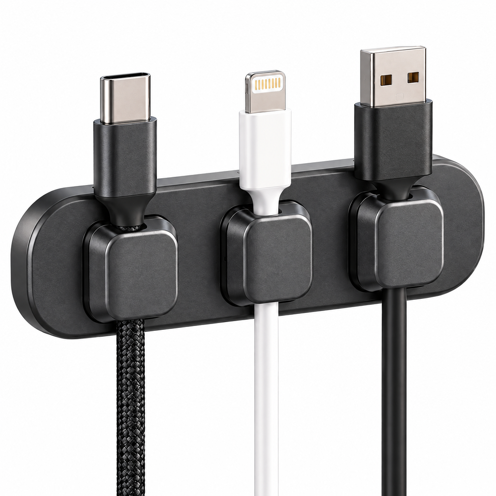 Uaeoyer™ Magnetic Desktop Cable Organizer in Graphite