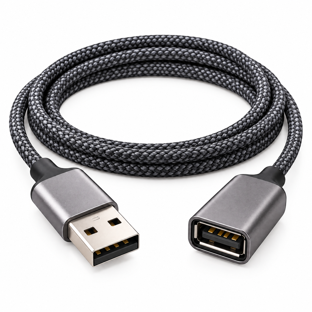 Uaeoyer™ Braided USB-A Male-to-Female Extension Cable