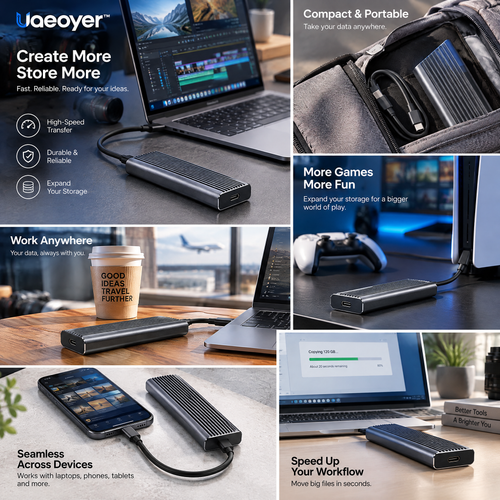Uaeoyer™ USB-C External M.2 SSD Enclosure